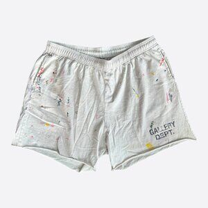 Gallery Dept White Paint Splatter Logo Insomnia Shorts